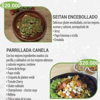 Menu at Canela Delicias Veganas in Bogota