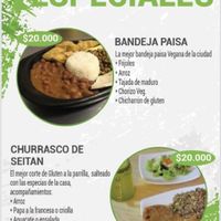 Menu at Canela Delicias Veganas in Bogota