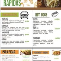 Menu at Canela Delicias Veganas in Bogota