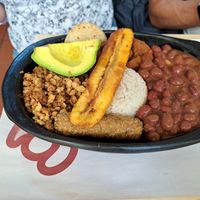 Bandeja Paisa at Canela Delicias Veganas in Bogota