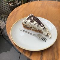 vegan toffee and cream cake  at Coffeedesk Kawiarnia in Warsaw