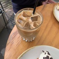 iced latte at Coffeedesk Kawiarnia in Warsaw