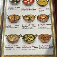 Vegetable curry menu  at Namaste Himal in Tokyo