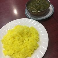 サグマッシュルム sag mushroom with rice  at Namaste Himal in Tokyo