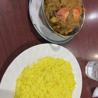 Alu beigan + rice  at Namaste Himal in Tokyo