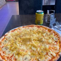 Banana pizza.  at Deli Italia Södermalm in Stockholm