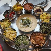Salatim-the options rotate except for the hummus  at Laser Wolf in Philadelphia
