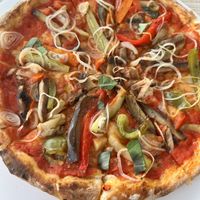 Pizza no cheese   at Domus Pompei in Lanzarote