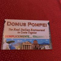 Business card at Domus Pompei in Lanzarote