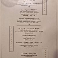 Vegetarian / vegan menu per September 2023 at Ivy Room  in Killarney