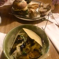 Burger and Alfredo  at INA Restaurante in Medellin