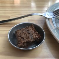 The small desert  at INA Restaurante in Medellin