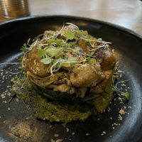 ñoquis del bosque - gnocchi pesto mushroom dish  at INA Restaurante in Medellin