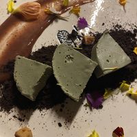 The ‘cheesecake’ - best part we’re the Oreo crumbs   at INA Restaurante in Medellin