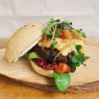 Hamburguesa DelCampo at INA Restaurante in Medellin