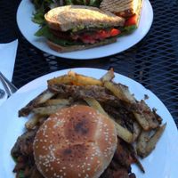 Chili Burger on the bottom, Midtown Club on the top.  at Garden to Grill in Sacramento