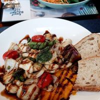 Grilled vegetable salad & "Greenie" salad at Sweet Balance - Gyodae in Seoul