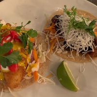 Celeriac katsu taco and eggplant taco  at Vandal in Newtown