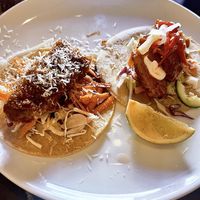 Smoked Eggplant Katsu Taco & Seared Chick’n Taco 🌮   at Vandal in Newtown