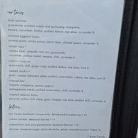 Menu Jan 2026 at Vandal in Newtown