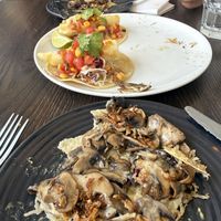 Mushroom and ‘fish’ tacos   at Vandal in Newtown