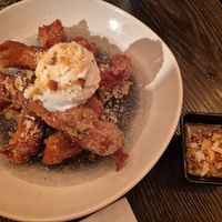 Churros $16.00: was ok, crispy, a lot thicker than traditional churros, dulce de leche was too sweet for me but my partner loved it at Vandal in Newtown