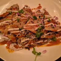 Quesadilla chikn mushroom $26.00: lovely mushroom taste, the quesadilla had a wholemeal taste and bit cardboardy, not crispy texture as expected, exxy for what it is at Vandal in Newtown