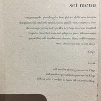 Set menu. Great value   at Vandal in Newtown