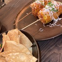Corn dish and chips + guacamole  at Vandal in Newtown