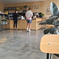 Covid safe distancing, but space to sit inside and out. at Staple in Altona