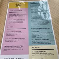 Menu at Staple in Altona