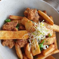 Tempeh chicken and chips at Staple in Altona