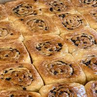 Chelsea buns   at Fitzbillies - Trumpington in Cambridge