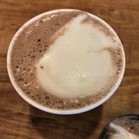 Hot chocolate with soy milk  at Caffe Nero - Warwick Way in London