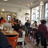 Some of the seating  at Soul Kitchen in Paris