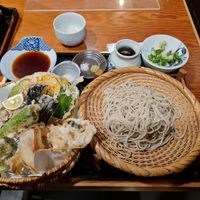 Veg Tempura Cold Soba at Genji-soba in Osaka