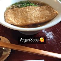 Vegan Kitsune Soba  at Genji-soba in Osaka