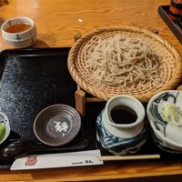 Soba dipping noodles at Genji-soba in Osaka