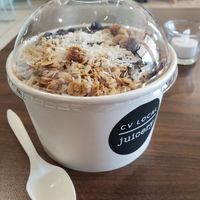 Ube bowl at Cold Press Cafe in Colleyville