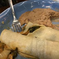 Vegetarian enchiladas (minus the cheese sauce). at Viva Mas Mexican in Bloomington
