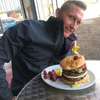 Double Impossible Burger! at Cozy Plum Bistro  in Sebastopol