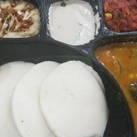 Idli sambar thali at Eat.Fit in Hyderabad