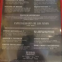 Menu page 3 at Rolando's in Hot Springs