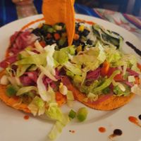 Vegan tostadas at Rolando's in Hot Springs