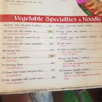 Menu at Rasoi Magic in Ao Nang