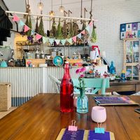 Inside downstairs (upstairs and outside seating also available). Comfy seating - lots of cushions!  at Alpaca Homestyle Cafe in Nha Trang