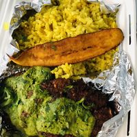 menu of the day, also had soup and juice $4  at Madreselva in Bogota