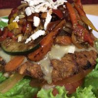 Arepa con vegetales  at Madreselva in Bogota