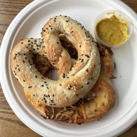 Sourdough Pretzels with Maple Mustard at Bickford Brewing Co’s Food Pop-up  at Sausage Party in Toronto
