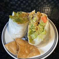 Veganized Burrito (Had to Slice in Half to Quadruple Check)  at Taqueria Azteca in Dublin